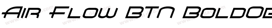 Air Flow BTN BoldOblique字体转换